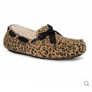 UGG Dakota Leopard Bow Slippers - 10 Brown